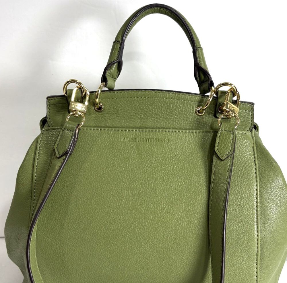 Aimee Kestenberg All For Love Shoulder Bag Green / Olive Leather Handbag - Picture 5 of 16